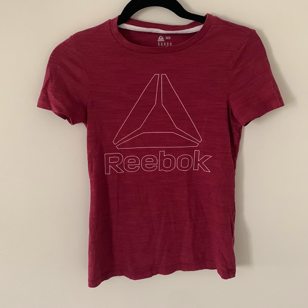 Reebok T Shirt Burgundy Red